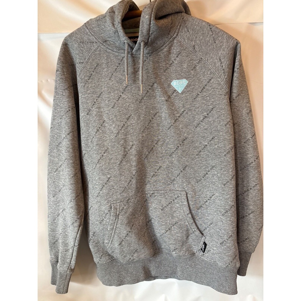 HOOEY "ROPE LIKE A GIRL " GREY HOODY SKU:‎ HH1207GY-Size Medium